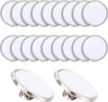 Hicarer 20 Pieces Sublimation Blank Pins Button Pin Badge DIY Button Badge Sublimation Silver Blank Base Pins for DIY Craft Making School Supplies