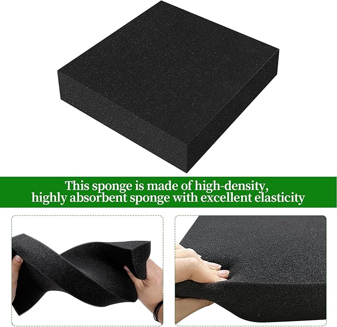 Pottery Foam Table Runner, Pottery Mould Tools, Large Pottery Sponges for Pottery Painting Glazing Pressing Molds Making Bowls Plates Ceramic Creation (Black)