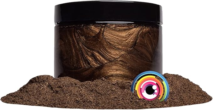 Eye Candy Pigments Premium Brown Mica Powder - Bushido Brown (50gr) - for Epoxy, Resin, Soap, Paint, Woodworking, Acrylic Pouring, Bath Bombs, Fishing Lures - DIY Arts and Crafts Additive