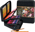 72 Colors Colored Pencils Set for Adult Coloring, Artist Soft Series Lead Cores with Vibrant Colors, Drawing Pencils, Art Pencils, Professional Oil Based Colored Pencils, Gift Box