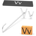 2Pcs Mini 2" Branding Irons, Alphabet Custom Wood Branding Iron Personalized for Wood Working, Leather Hats, Felt, Cowhide, BBQ & Bread Logo, Steak Branding Iron for Food (V v)