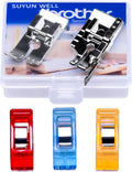 1/4 Inch Straight Stitch Presser Foot 1/4 inch Snap on Foot w/Guide for Low Shank Snap-On Singer, Brother, Janome, Juki, Babylock,More Sewing Machines(Set6-1/4 Straight Stitch Foot)