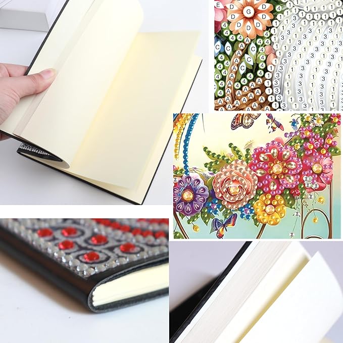 DIY Diamond Painting Notebook Kit, Theme of Birds, Special Shaped Diamond Art Notebook Journal Sketchbook for Writing & Drawing