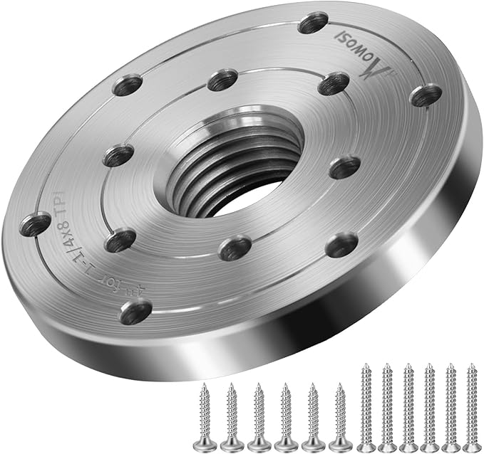 Wood Lathe Steel Faceplate 4",Faceplate for Wood Lathe,Lathe Face Plate Fit for M33x3.5 Spindle