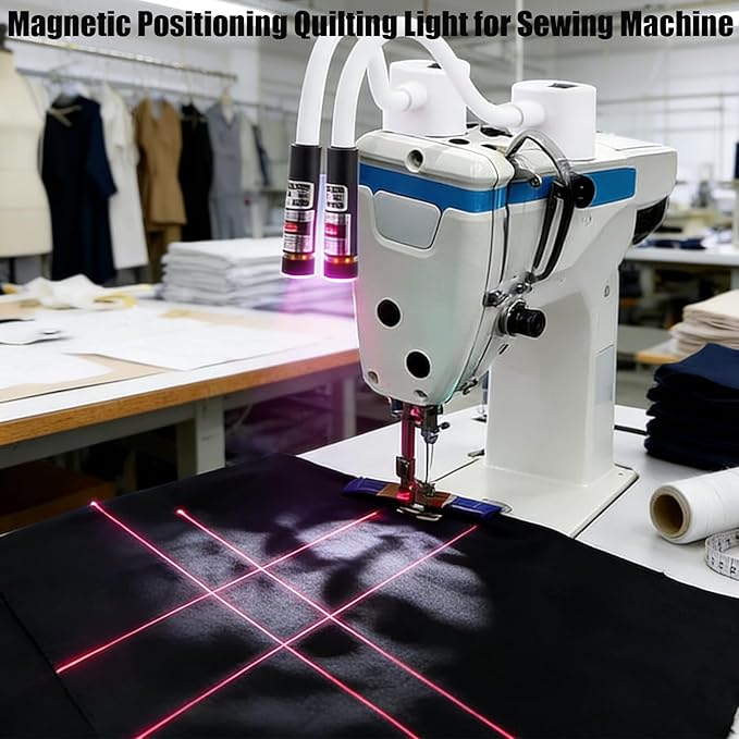 Magnetic Positioning Quilting Light for Sewing Machine, Sewing Machine Laser Guide with Straight, Crosshair and Dot Light, Hands-Free Rotating Laser Positioning Light for Sewing (Dot)