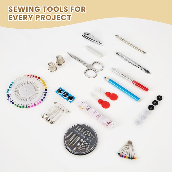 Sewing Kit for Adults and Kids, Needle and Thread Kit for Sewing, Large Sewing Kit for Adults Basic Starter Beginners Travel Emergency Sew Repair Set