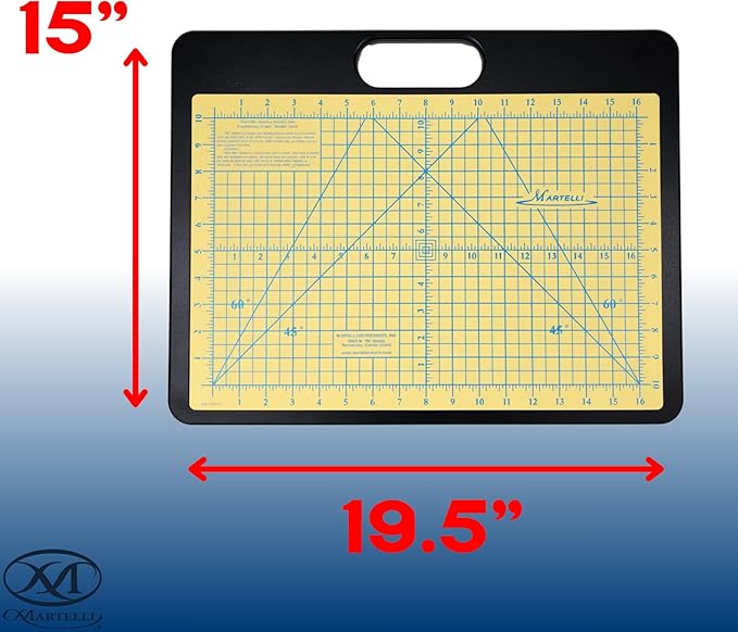 Martelli Tabletop Workstation for Fabric Cutting, Pressing, Sewing, and Quilting, 19x15 includes double sided 12x18 cutting mat