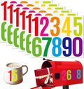 6 Sheets 3 Inch Mailbox Numbers Stickers Vinyl Decals,Self Adhesive Number Waterproof House Address Numbers for Outside Mailbox,Signs,Window,DIY Crafts Making,Door,Car,Home,Business(Multicolor)