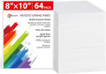 Simetufy 64 Pack Canvas Boards for Painting 8 x 10 inch, Bulk Blank Canvas for Kids- Gesso Primed Acid-Free 100% Cotton for Acrylics Oil Tempera Paints