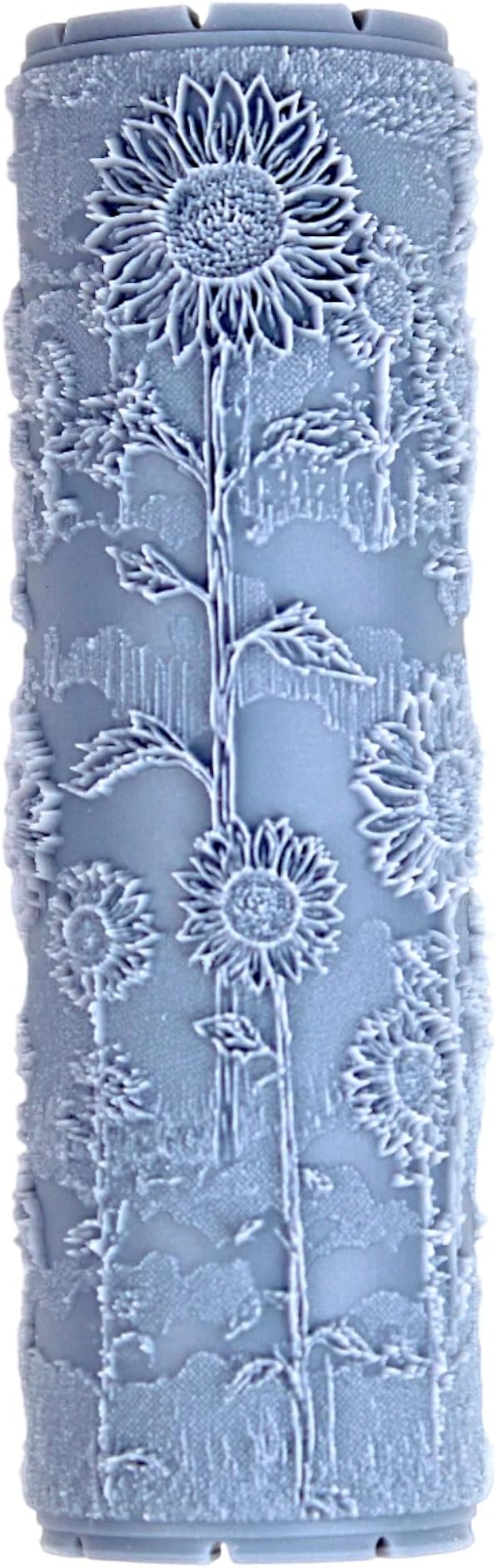 Sunflower Fields Clay Texture Roller (4") - Seamless Meadow Set #01 - Embossing Pattern Roller for Polymer & Ceramic Clay, Pottery & Crafts
