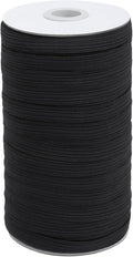 Coopay 60 Yards Length 3/8" Width Elastic Bands Flat Elastic Cord Rope Heavy Stretch Spool Knit for Sewing DIY Projects, Arts & Crafts (Black, 3/8 Inch)