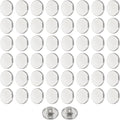 HARFINGTON 50pcs 20L Metal Round Flat Sewing Buttons 12mm Alloy Shank Craft Replacement Button for Men Women Suit Woolen Coat Shirt Trousers Sewing Crafts, Silver Tone