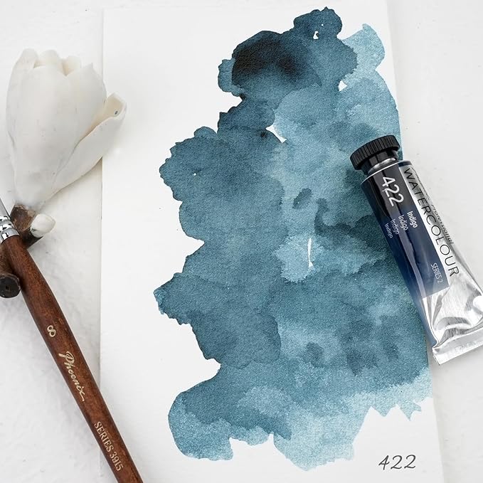 PHOENIX Professional Watercolor Paint Single Tube - 0.47 Fl Oz / 14ml - Indigo