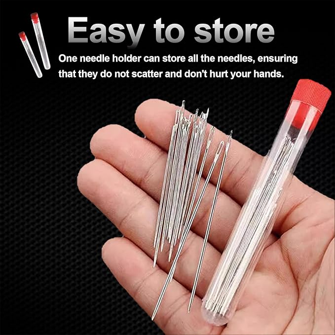 Wshxjzyay 37 Piece Sewing Tool Set, 37 Piece Sewing Kit Stainless Steel Needles, Portable DIY Hand Made Craft Set, Multi-Purpose Needle and Thread Kits