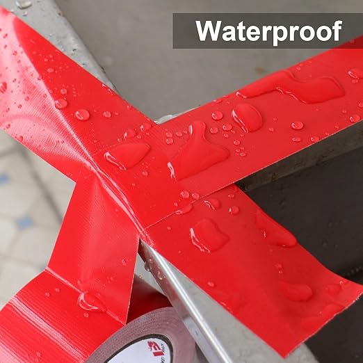 BOMEI PACK Red Duct Tape 2 Inch x 60 Yards,9 Mil Thick Industrial Grade Red Colored Duct Tape,Residue Free,Flexible and All Weather-Value for Repair,Home and Professional Use (red)