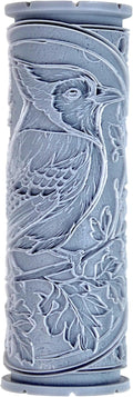 Blue Jay Clay Texture Roller (4") - Bird Set #02 - Embossing Pattern Roller for Polymer & Ceramic Clay, Pottery & Crafts
