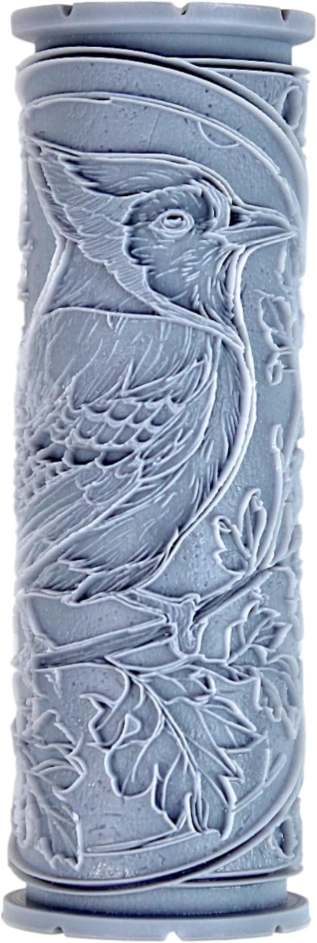 Blue Jay Clay Texture Roller (4") - Bird Set #02 - Embossing Pattern Roller for Polymer & Ceramic Clay, Pottery & Crafts