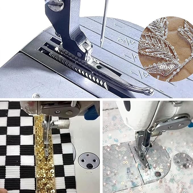 Pakalife P369 Sewing Machine Presser Foot - Bead & Sequin Special Foot for Fabric, Wedding Dress, and Beaded Materials - Compatible with JUKI