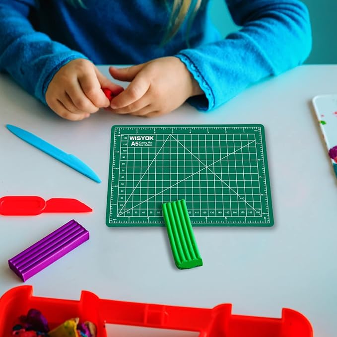 WISYOK 6" x 8" A5 Self-Healing Craft Mat, Small Rotary Cutting Mat for Sewing, Fabric, Ideal for DIY Crafts, Children, Hobbyists