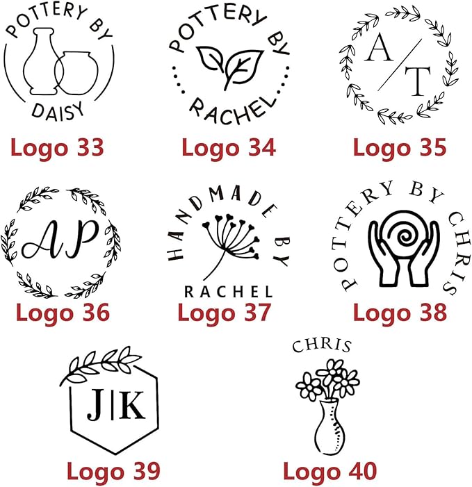 Custom Pottery Stamp for Clay, Personalized Logo Clay Stamp with Your Own Design, Ceramic Letter Stamp Create Unique Imprint in Clay, HandCrafter Potters Maker Lovers Gift, Polymer Clay Tools