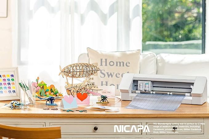 Nicapa StandardGrip Cutting Mat for Silhouette Cameo 4/3/2/1 (12x12 inch,3 pack) Standard Adhesive Sticky Quilting Cut Pads Replacement Accessories for Silhouette Cameo