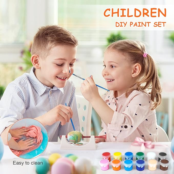 20 Pack Washable Acrylic Paint Set for Kids Arts and Crafts,280 PCS Gouache Watercolor Paint Sets of 12 Colors for Party Classroom Painting Supplies, 10 Pairs Flat and Pointed Brushes