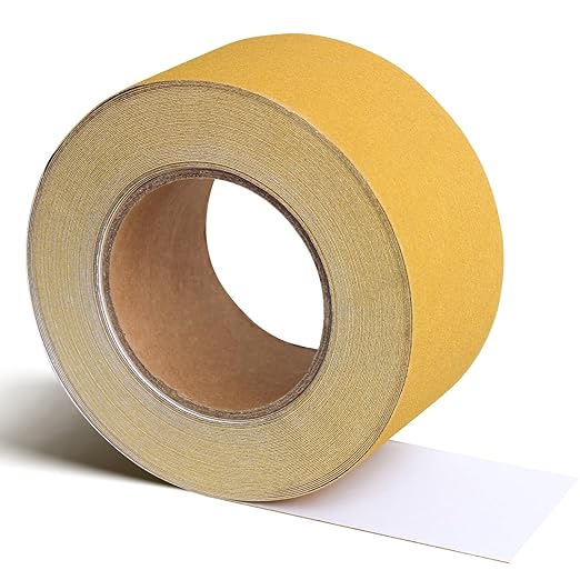 Self Adhesive Stickyback PSA Sandpaper 120 Grit Sandpaper Roll 2-3/4in x 20 Yards PSA Longboard Sandpaper Sanding Sheet for Automotive Woodworking