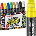 8 Vibrant Colors Jumbo Poster Markers, 15MM Thick Permanent Acrylic Graffiti Markers, Wide Tip Paint Marker for Canvas, Posters Board, Fabric, Window, Wood, Teachers,Banner painting supplies