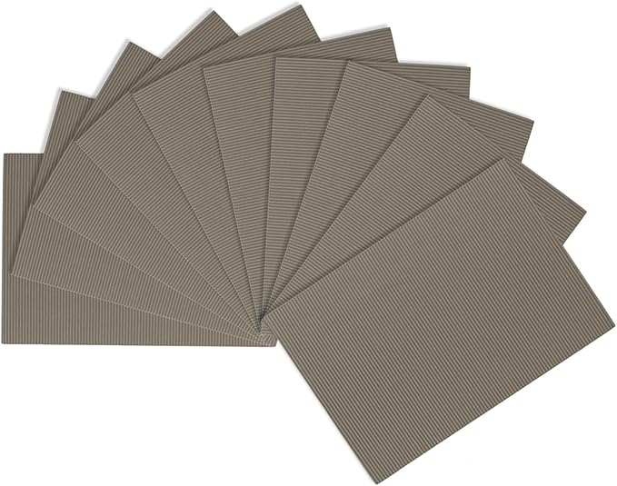 uxcell 10pcs Corrugated Cardboard Paper Sheets,Brown,11.69-inch x 8.27-inch,for Craft and DIY Projects