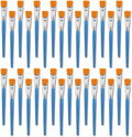 32 Pcs Flat Paint Brushes - 1 Inch Acrylic Paint Brushes for Detail & Large Scale Painting - Artist Quality for Acrylic, Watercolor, Oil, Face & Body Art, Crafts