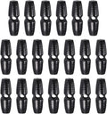 HARFINGTON 20pcs Wooden Toggle Buttons 30mm / 1.2" Single Hole Wood Olive Horn Sewing Buttons for Coat Sweaters Clothing DIY Craft, Black