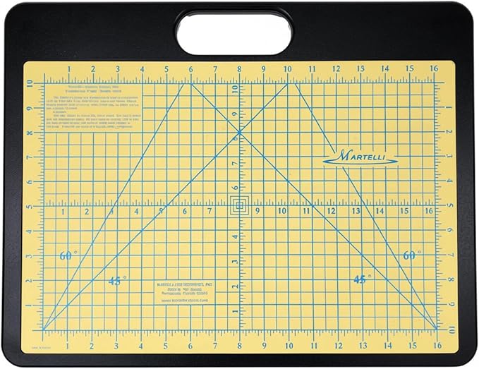 Martelli Tabletop Workstation for Fabric Cutting, Pressing, Sewing, and Quilting, 19x15 includes double sided 12x18 cutting mat