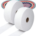 2 1/2 Inch Jelly Roll Batting Strips for Rugs - 2 Rolls Fusible Batting Tape for Quilting for Quilting, Throw Rugs, Fabric Tube Maker Needle Punched Maker Tool, 2 Rolls 140 Yards Total (2 1/2in×70yd)