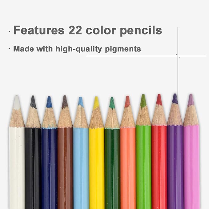 132-Piece Art Set, Deluxe Professional Color Set, Art Kit for Kids and Adult, With Compact Portable Case