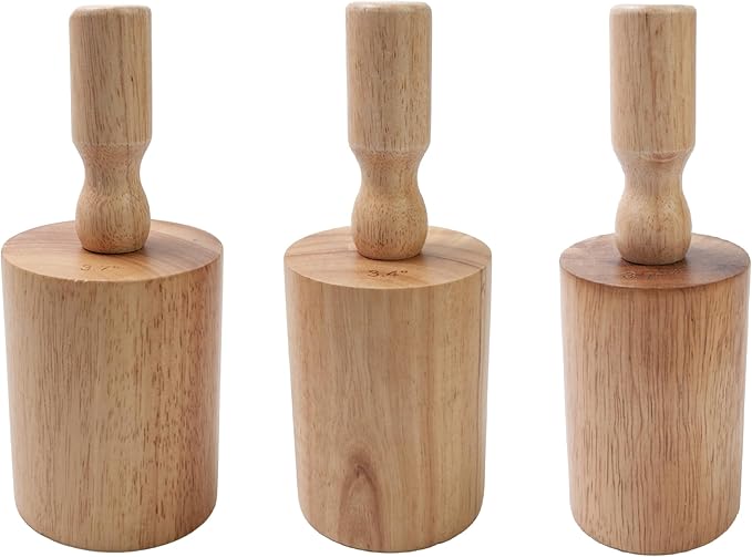 Cup Pottery Molds Clay Tools 3.1" & 3.4" & 3.7" Set of 3 Wooden Pottery Tools for Creating Pottery Mug Vases (Style A)