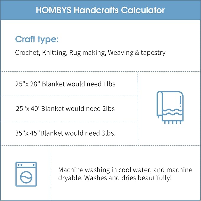 HOMBYS 8 Pack Giant Chunky Yarn for Crocheting and Knitting, Super Bulky Large Soft Fluffy Tie Dye Plush Fuzzy Mixed Color Thick Chenille Yarn (Blue, Sky Blue, White)
