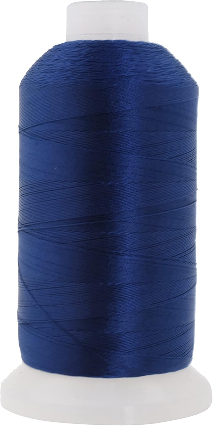 Mandala Crafts Navy Blue Heavy Duty Thread - 1500 Yds Tex 90 Bonded Polyester Threads for Sewing Drapery, Jeans, Leather, Hair, Outdoor Marine Upholstery
