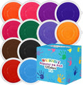 7 Inch Large Ink Pad for Washable | Washable Stamp Pads for Classroom Stamps, Scrapbook Supplies Kit & Fabric Crafts (12 Colors)