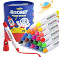 JUPITEARTH 26 Colors Rocket Tempera Paint Sticks with 120 PDF Coloring Pages, Quick Drying, Non-Toxic and Washable Paint Sticks for Kids and Students, Art Supplies for Drawing on Paper and Canvas