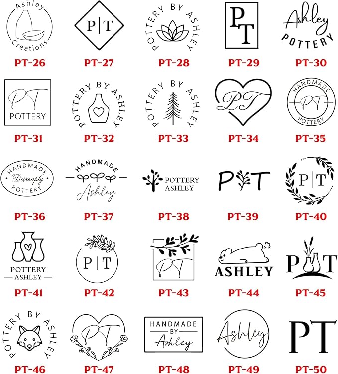 STAMTECH Custom Pottery Stamp for Clay - Personalize Clay Stamp Letter Stamp for Clay with Your Own Design Polymer Clay Tools Creat Unique Imprints in Clay Pottery (1Inch)