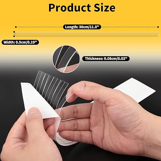 Ruler Grips, Transparent Quilting Rulers, Non-Slip Silicone Ruler Rings, Quilt Template Grips with Strong Adhesive (Strip, 10PCS)