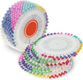 960pcs Straight Pins Sewing Set, 2 Rolls of 480pcs Each, Multi-Color Pins for Fabric, Hijab Pins & Backpack Sewing for Christmas & Other Crafts Making