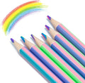 M&G Stocking Stuffers，4 Color in 1 pastel Rainbow Colored Pencils, 6 PCS Drawing Pencil for Adults & Artists, Christmas Coloring Pencils for artists, Professional Art Supplies for Coloring Books