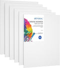 GOTIDEAL Canvases for Painting, 12x16 inch of 6 Pack, Professional Primed White Blank Flat Canvas Panels- 100% Cotton Artist Canvas Boards for Acrylics Painting, Oil Watercolor Tempera