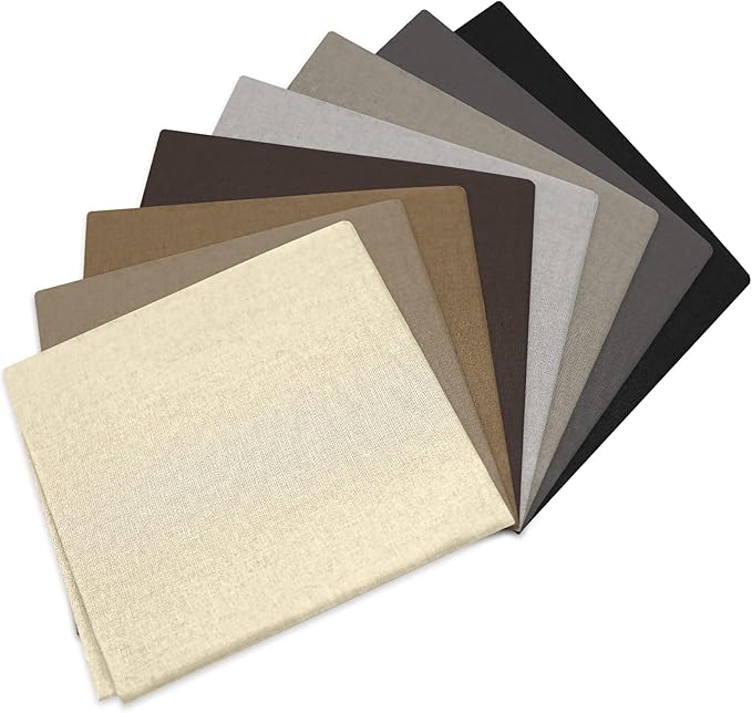 18 * 21inch Cotton Fabric, Premium Fabric Pure Quilting Fat Quarter Bundles Patchwork for Sewing DIY Craft (Grey Coffee Series, 8PCS)