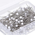 250 Pcs 1.5 Inch White Sewing Pins Ball Glass Head Pins Straight Quilting Pins for Dressmaker, Jewelry DIY Decoration, Craft and Sewing Project