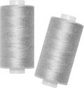 All Purpose Sewing Thread-2 Spools of Hand Polyester Sewing Thread for Sewing Machine for Hand and Machine Sewing(Pearl Gray, 2 spools)