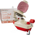 ClarArti Yarn Ball Winder for Crocheting, Knitting, & Other Yarn Crafts | Quick, Quiet, Creates Yarn Balls & Yarn Cakes | Medium Capacity, Can Handle Average Size Yarn Skeins (Red/White)
