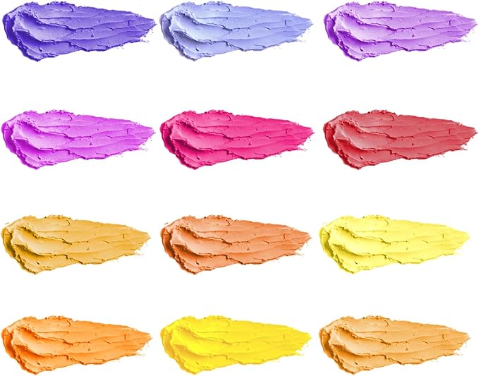 qianshan Soft Oil Pastels Set of 12 Colors,Soft Texture Vibrant and Creamy Oil Crayons Pastels Art Supplies For Professional Artists Beginners Drawing.Orange&Purple
