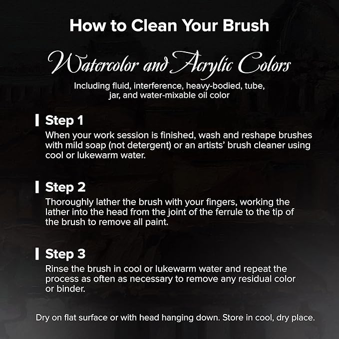 Silver Brush Limited 7100S-10 Renaissance Round Paintbrush for Oil, Watercolor, Gouache, Inks, Dyes, Fluid, & Flow Acrylic, Size 10, Short Handle